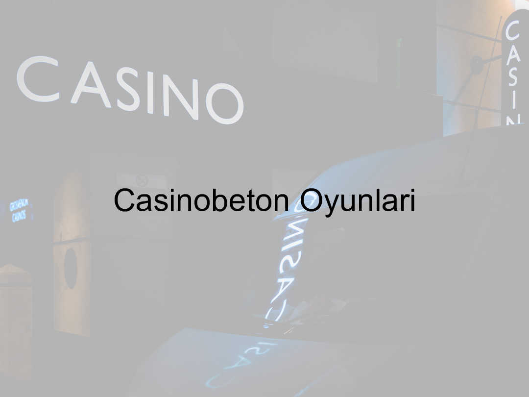 Casinobeton oyunları